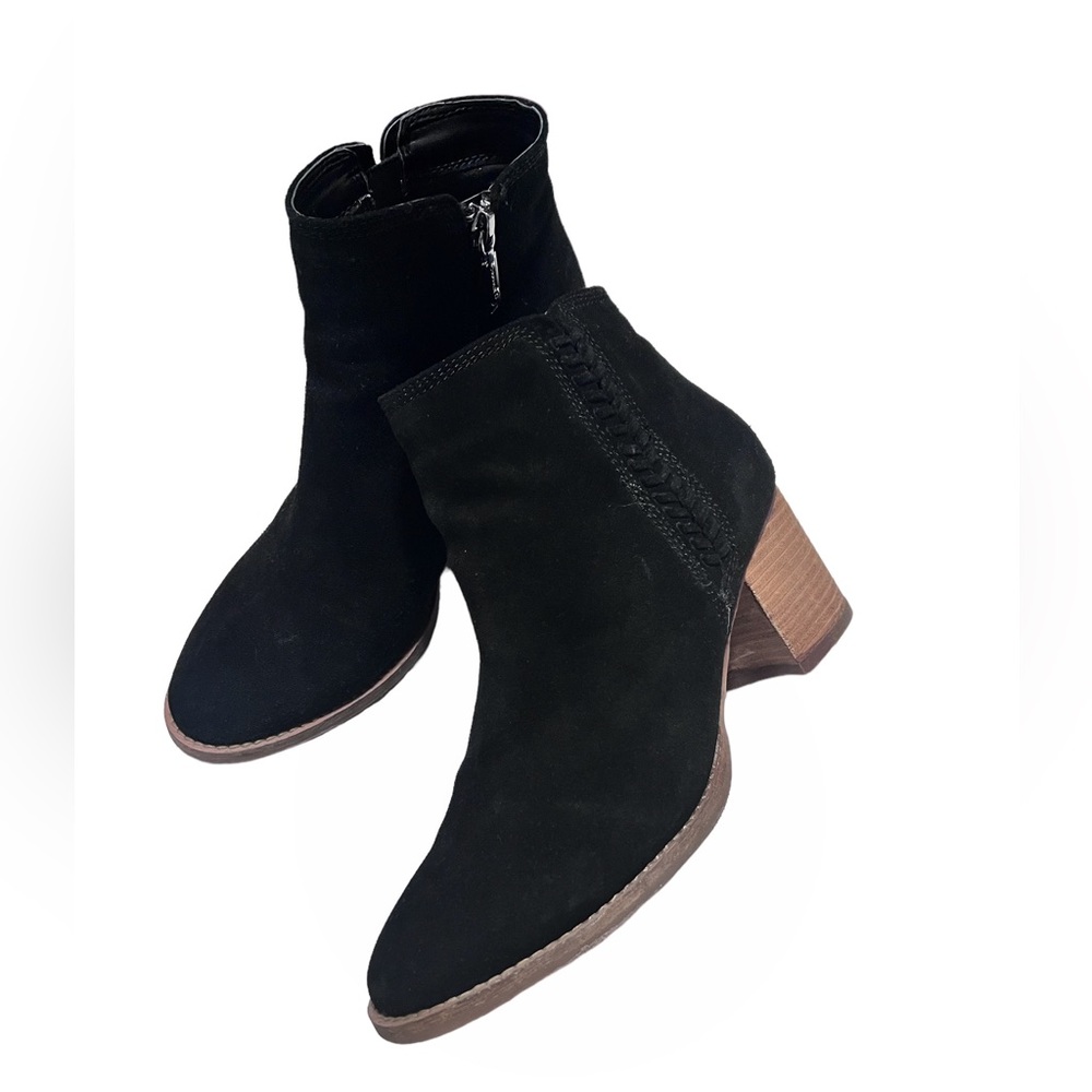BLONDO Waterproof Suede Leather Boots Block Heel Size 9
